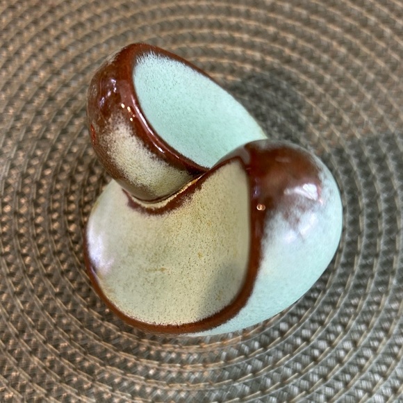 Vintage Frankoma Prairie Green & Bronze Lazybones Salt & Pepper Shaker 1990s EUC - Picture 5 of 9